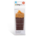 KINGART - Studio Mixed-Media Gold‑Nylon‑Pinselset – 10 St.