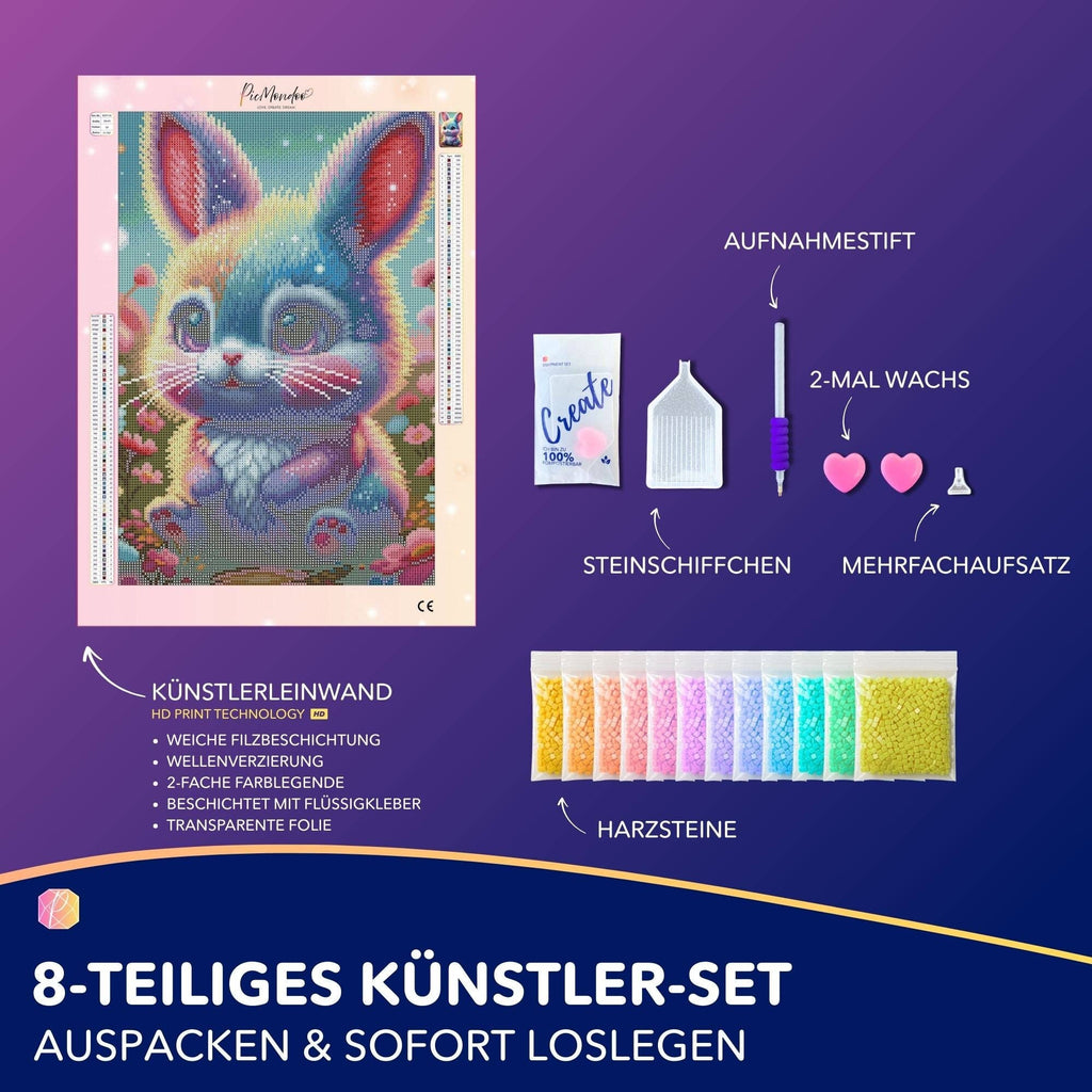 Picmondoo - Diamond Painting - Häschen Violet