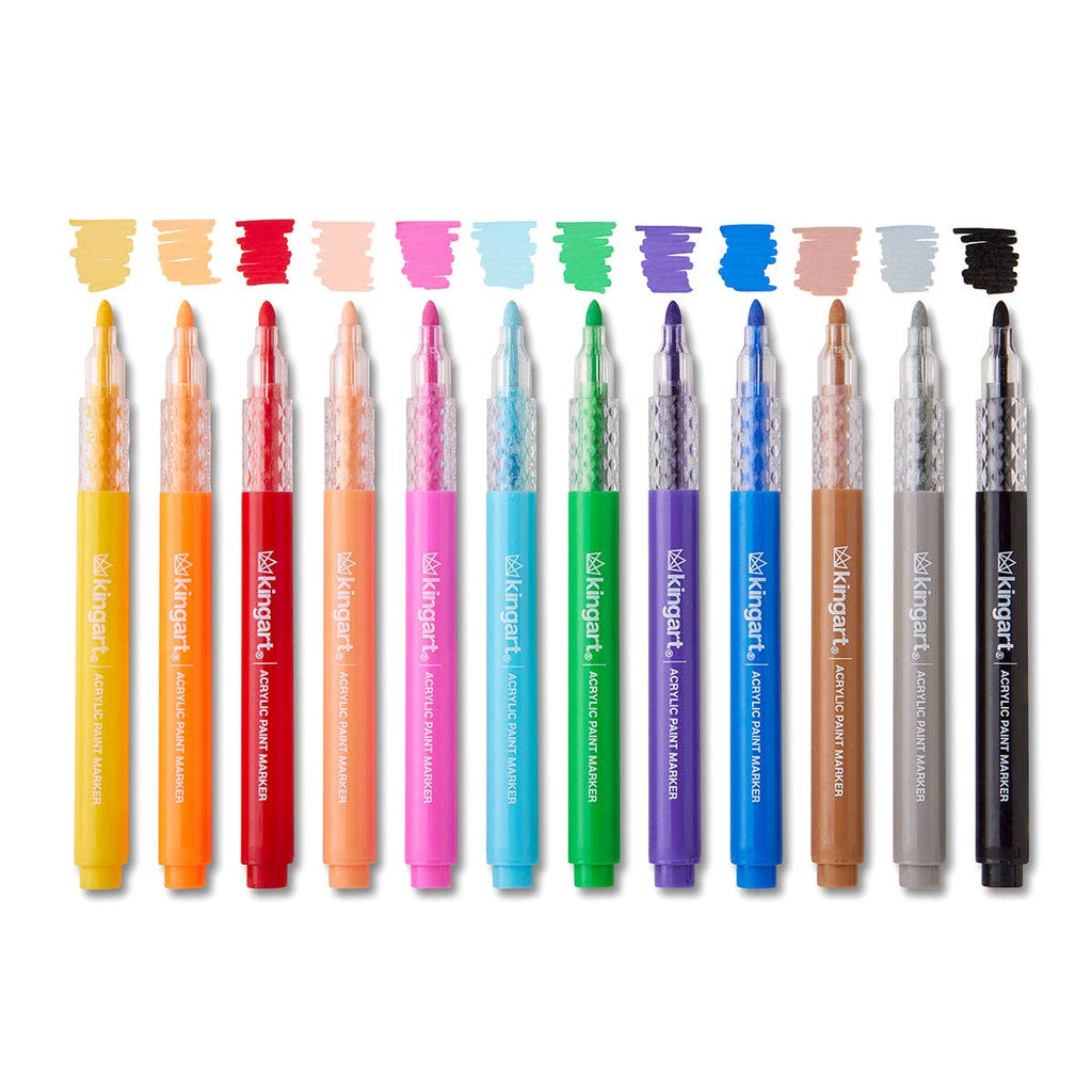 KINGART - Acrylmarker-Set – mit Aufbewahrungskoffer – 60 Farben