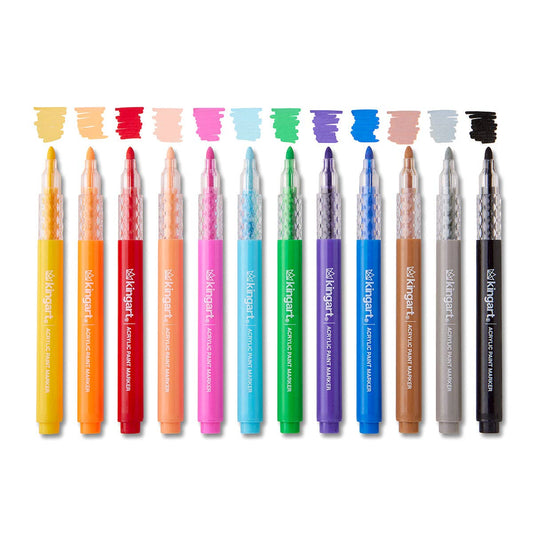 KINGART - Acrylmarker-Set – mit Aufbewahrungskoffer – 60 Farben