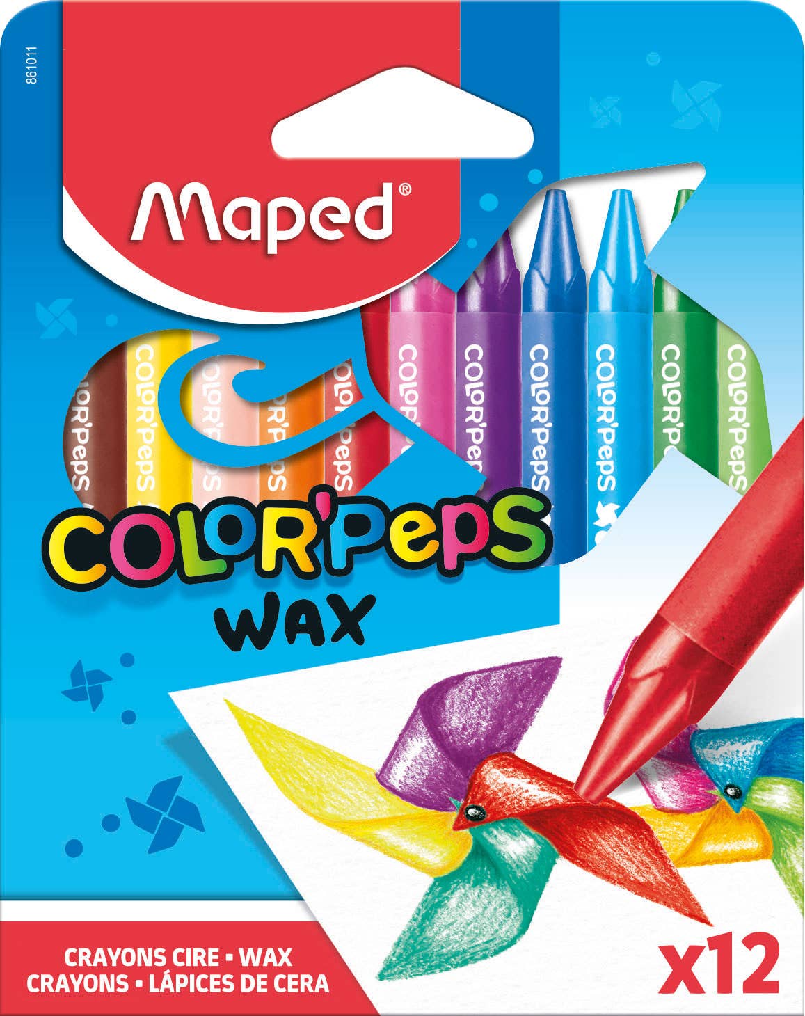 Maped Deutschland GmbH - Wachsmalstifte Color'Peps Wax X12 - Blisterschachtel