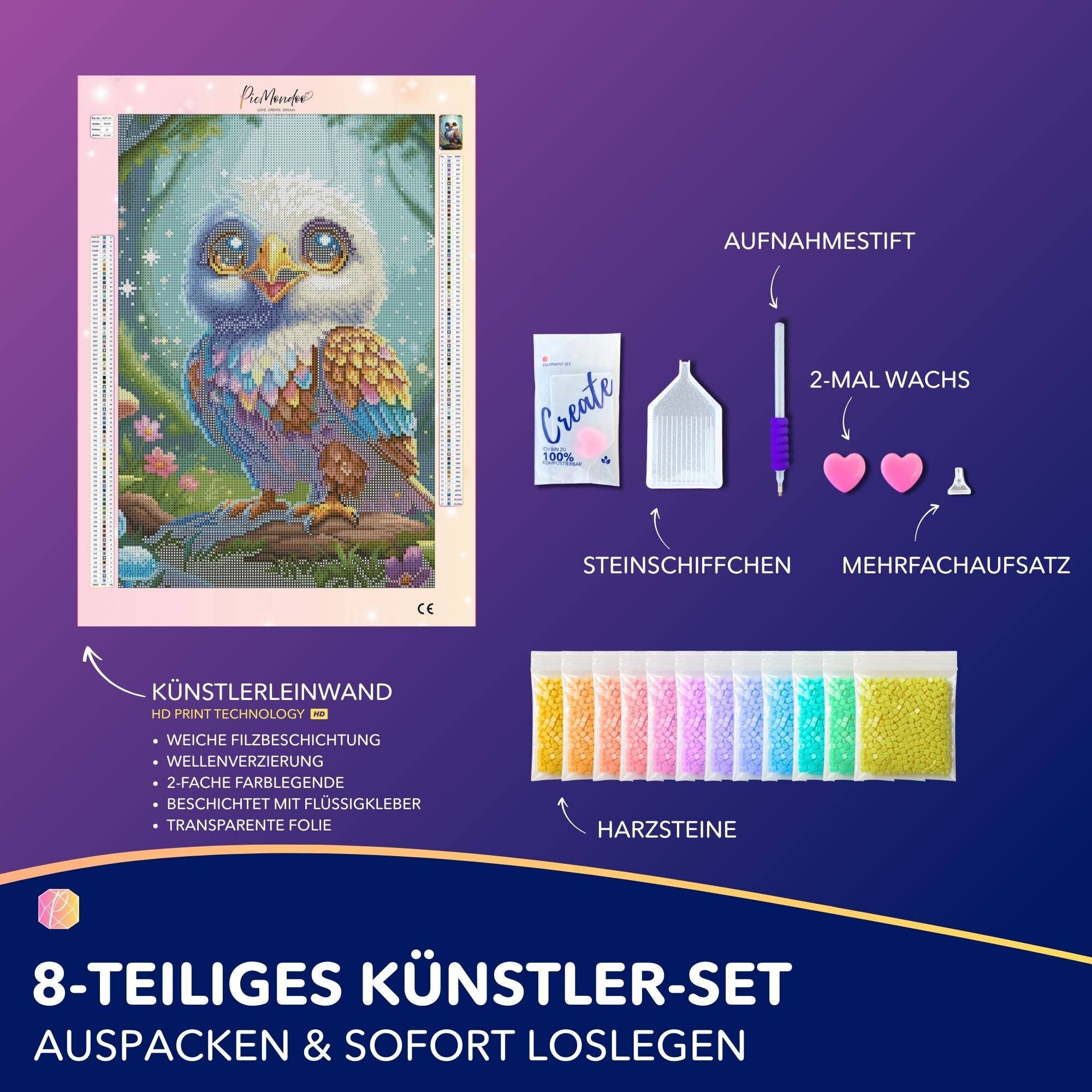 Picmondoo - Diamond Painting - Kleiner Adler