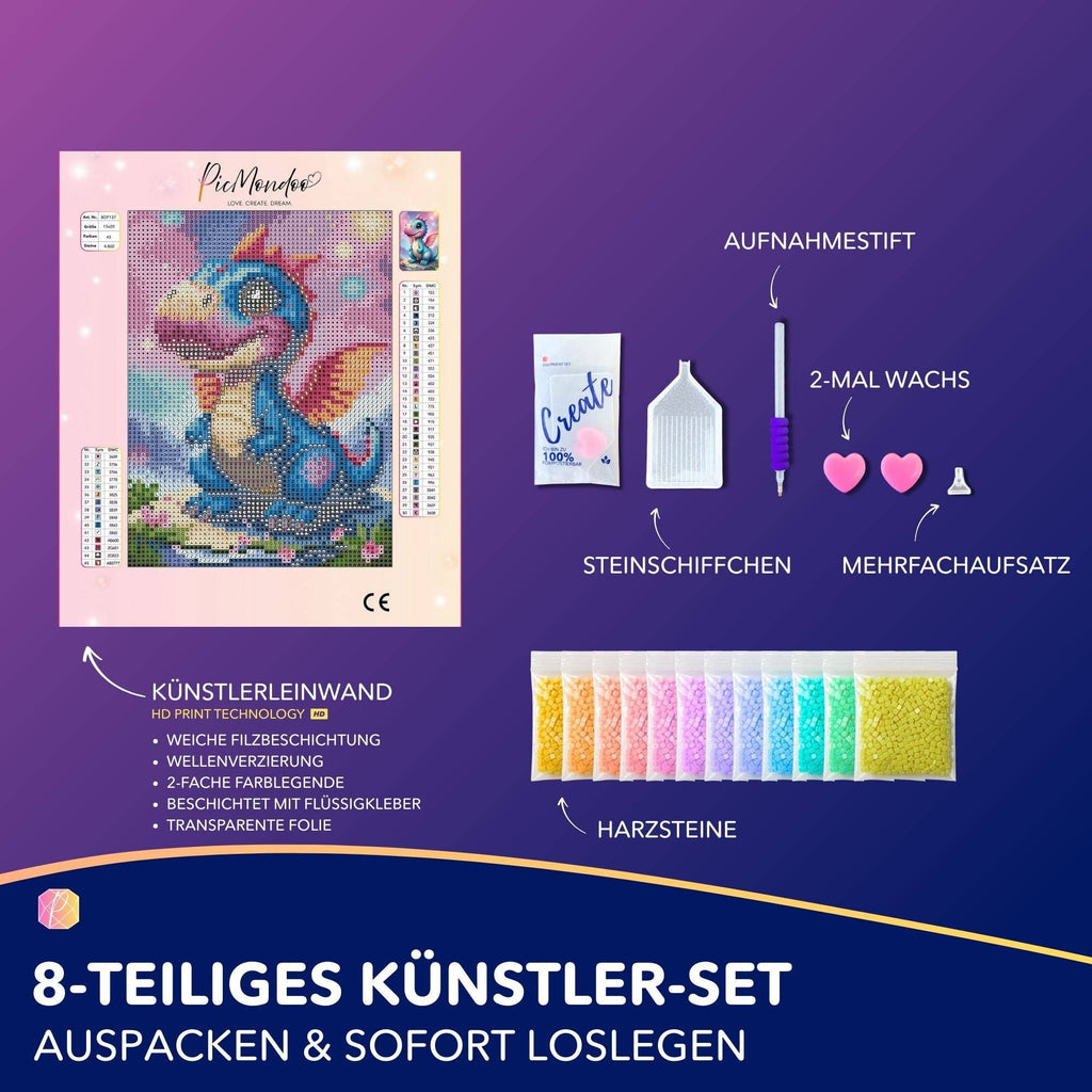 Picmondoo - Diamond Painting - Lilly Dragon