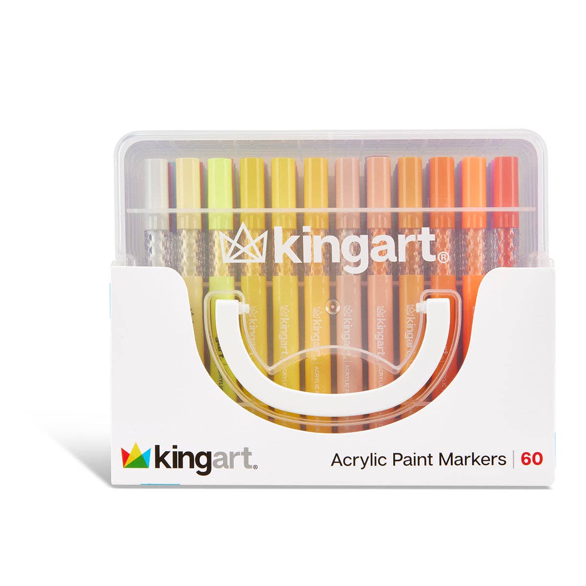 KINGART - Acrylmarker-Set – mit Aufbewahrungskoffer – 60 Farben