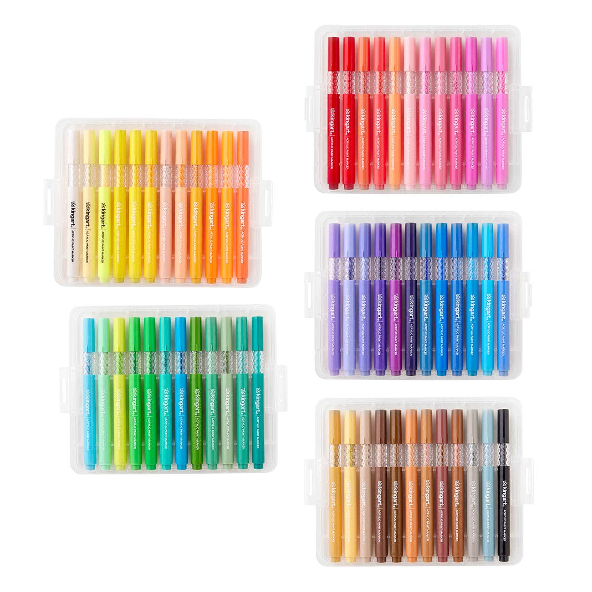 KINGART - Acrylmarker-Set – mit Aufbewahrungskoffer – 60 Farben