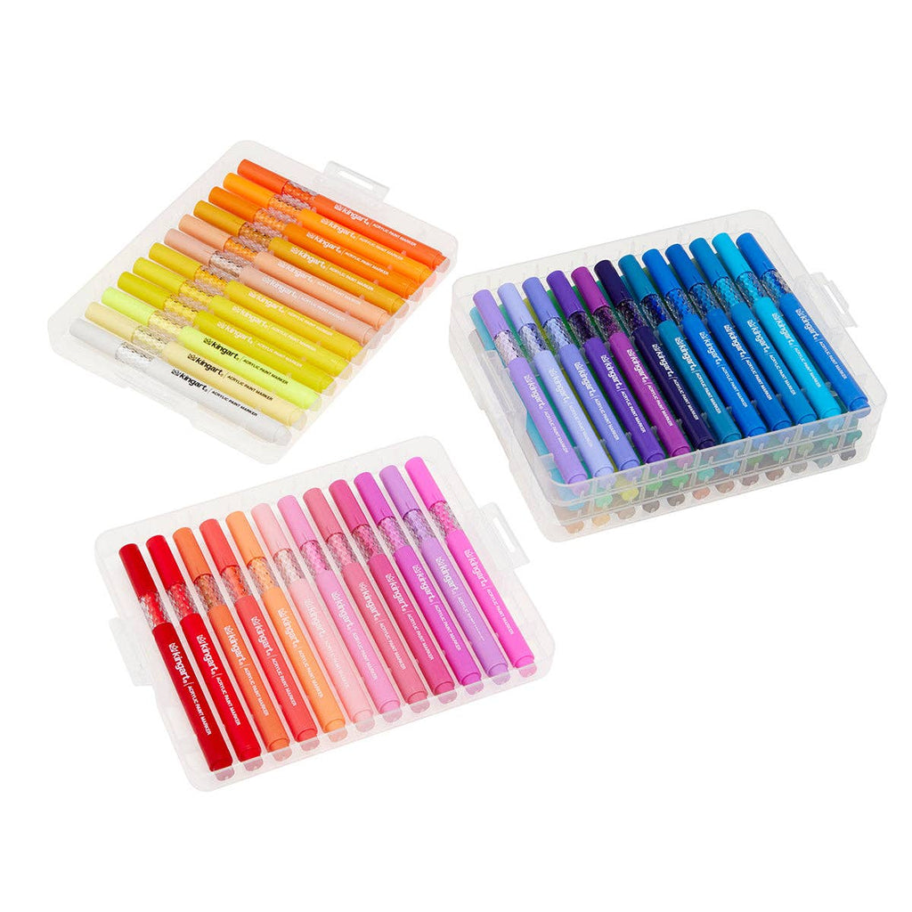 KINGART - Acrylmarker-Set – mit Aufbewahrungskoffer – 60 Farben