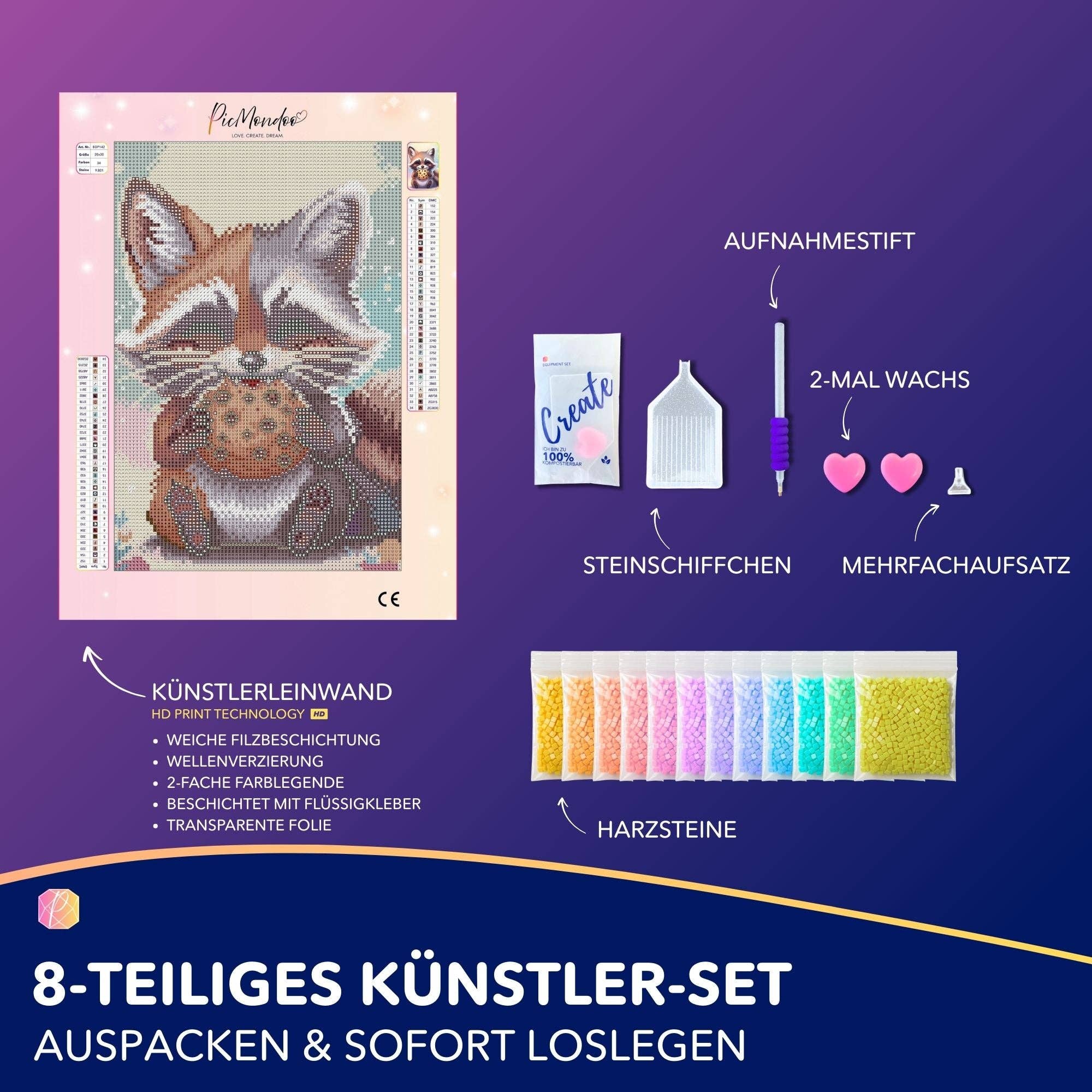 Picmondoo - Diamond Painting - Cookie Bär