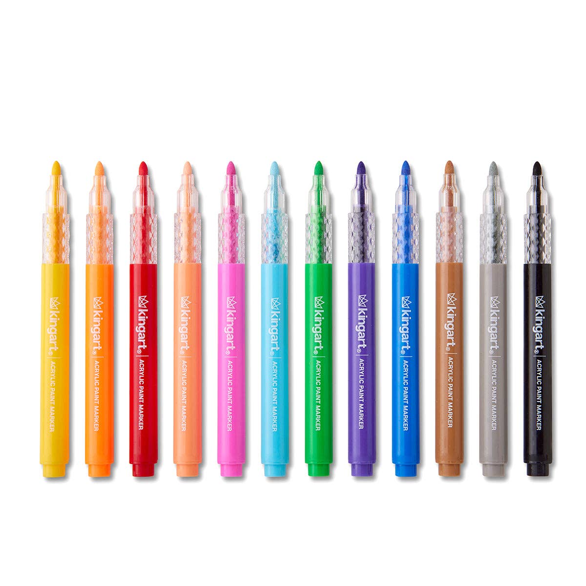 KINGART - Acrylmarker-Set – mit Aufbewahrungskoffer – 60 Farben