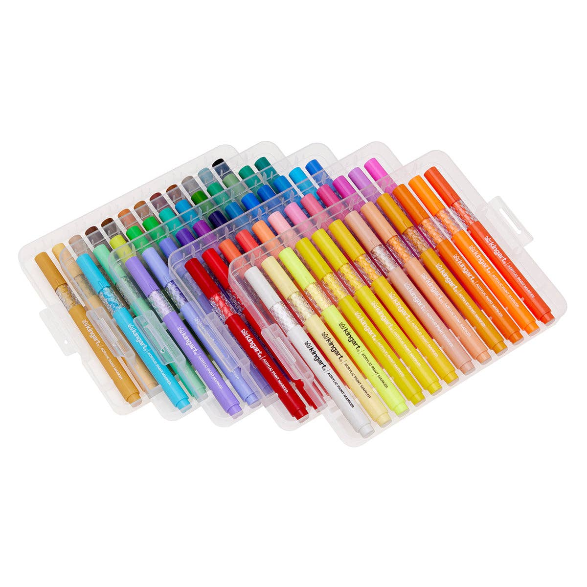 KINGART - Acrylmarker-Set – mit Aufbewahrungskoffer – 60 Farben