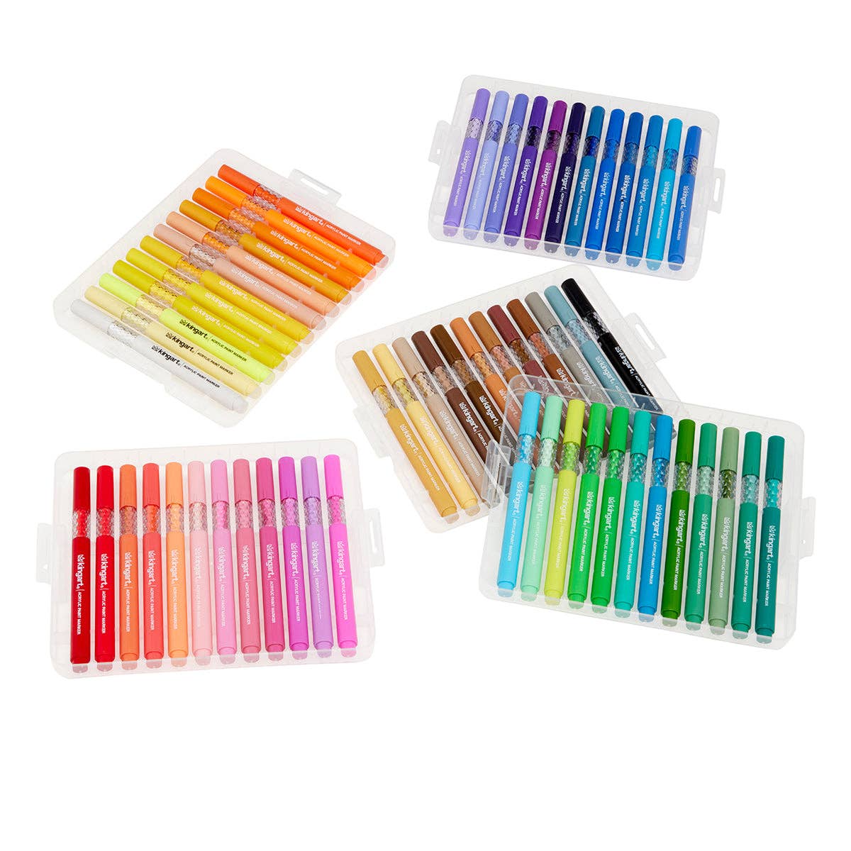 KINGART - Acrylmarker-Set – mit Aufbewahrungskoffer – 60 Farben