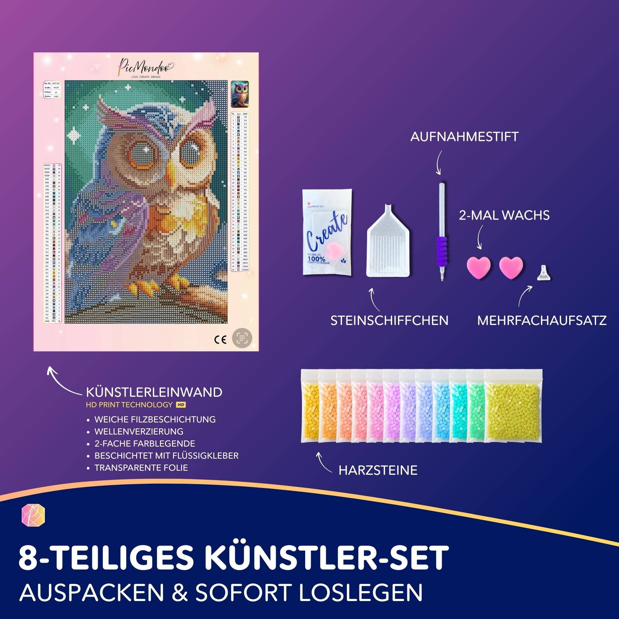 Picmondoo - Diamond Painting - Wächter der Nacht