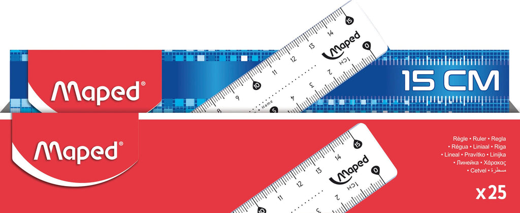 Maped Deutschland GmbH - Lineal Classic, 15 Cm - Display